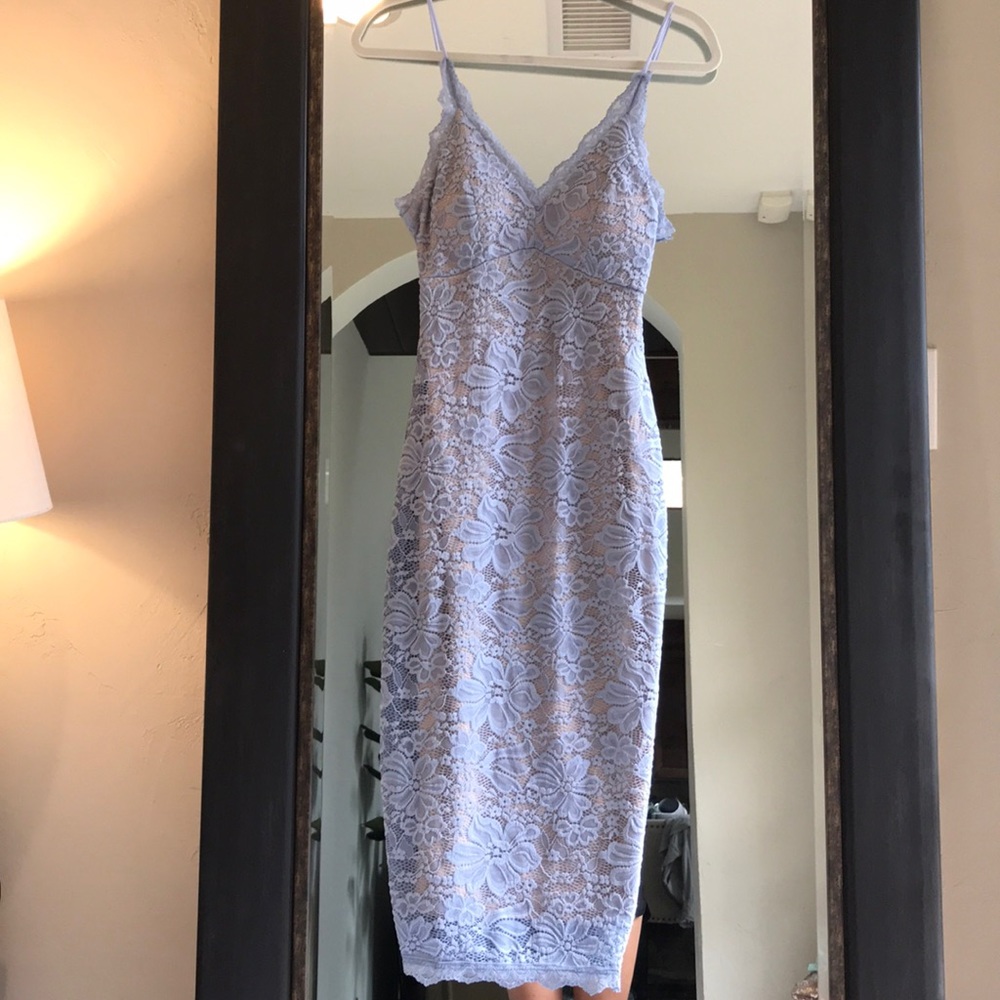 Periwinkle Lace MIDI Dress